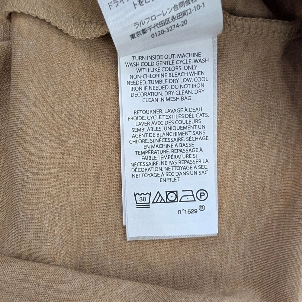 NWT Polo Ralph Lauren 3XB Camel Long Sleeve Tee